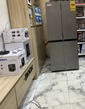 Nasco Lock and Key Grey Nasf2-400fl Side by Side Fridge