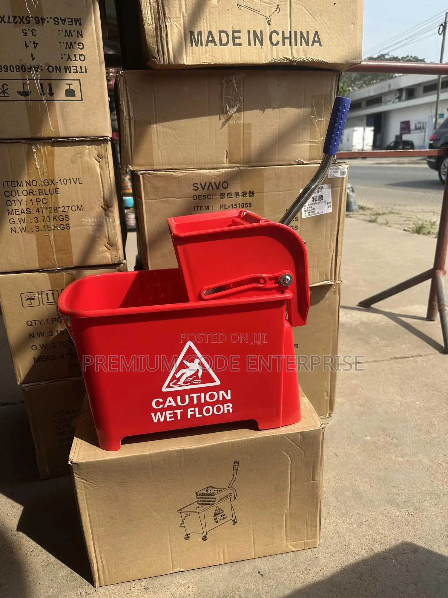 Industrial Mop Bucket, 20l- Red