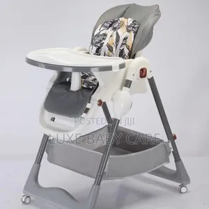 Baby High Chair With Reclining Seat, Adjustments, Detachable Tray.