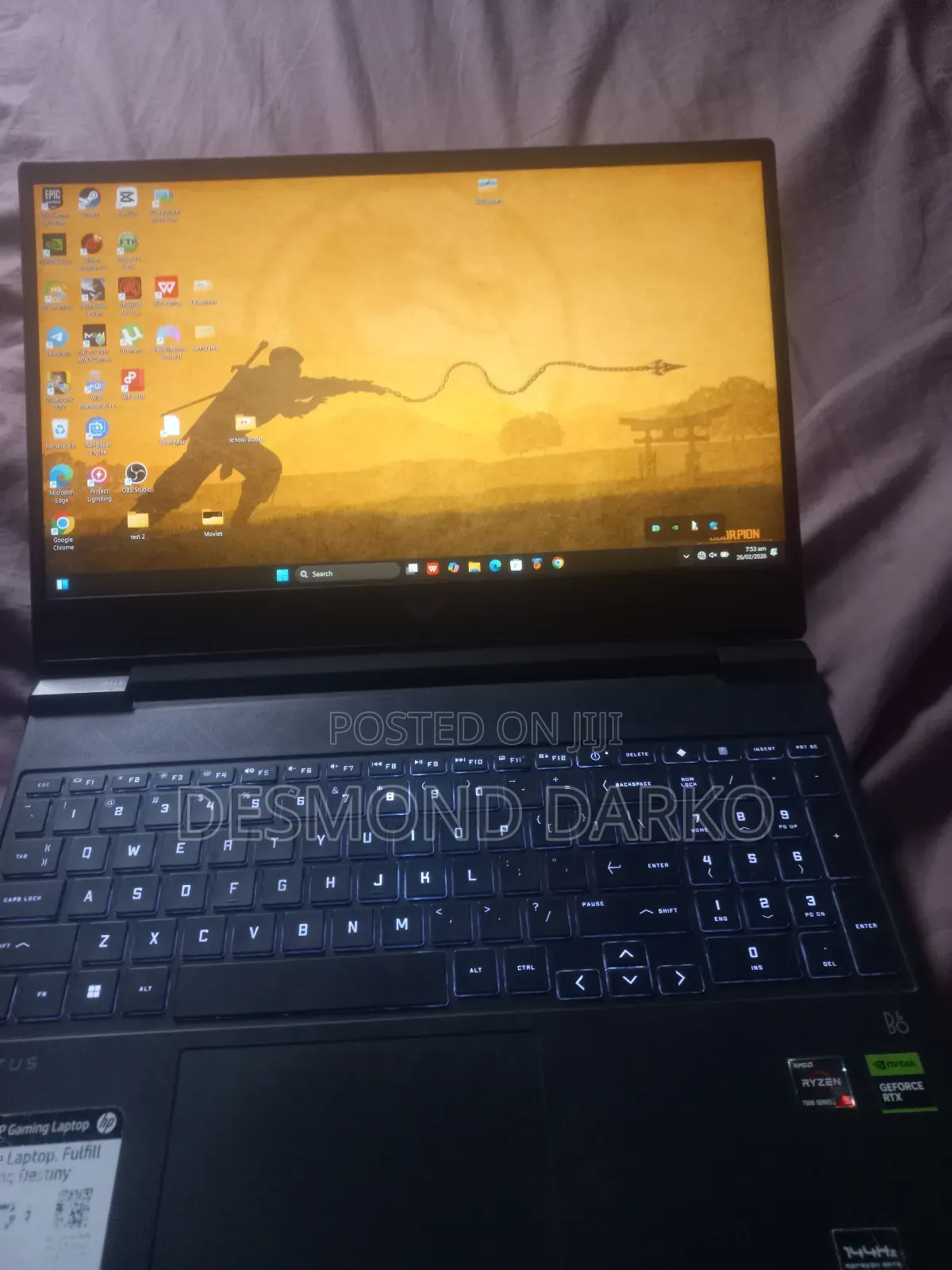 Laptop HP Victus 16 8GB AMD Ryzen 5 SSD 500GB