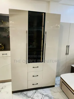 Modern 3-door Glass Wardrobe