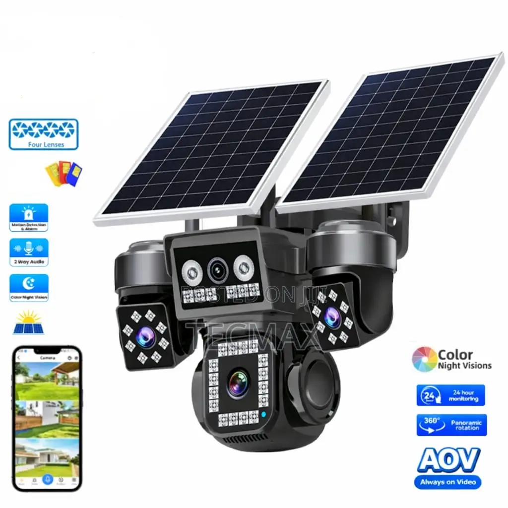 4-Lens 4g Solar Security Camera