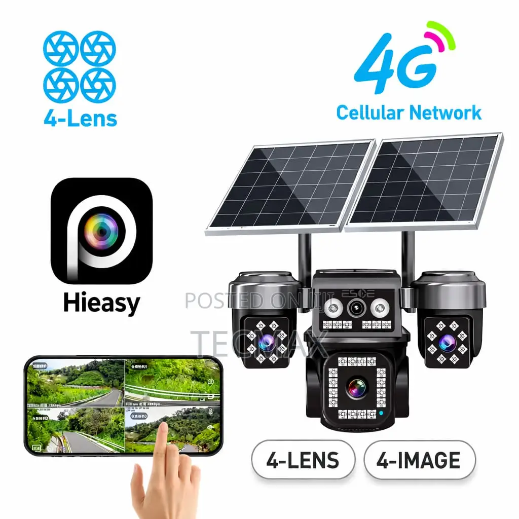 4-Lens 4g Solar Security Camera