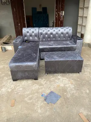 L Shape Sofa With Center Table (Cash on Delivery)