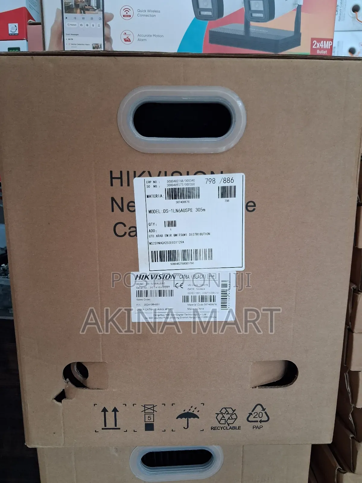 Pure Copper Hikvision Cat6 Cable