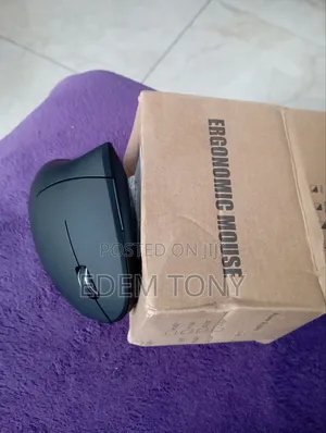 Black Vertical Ergonomic Wireless Mouse