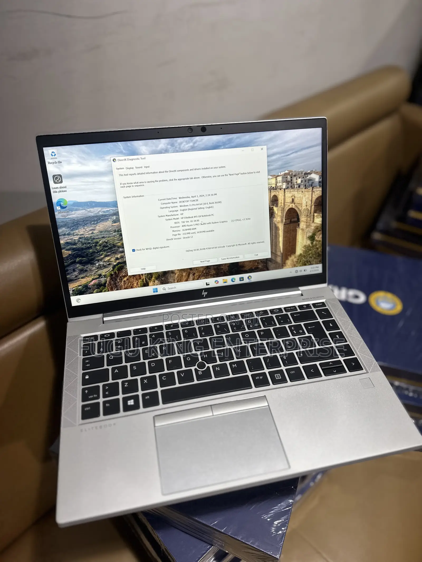 Laptop HP EliteBook 845 G8 16GB AMD Ryzen 5 SSD 256GB
