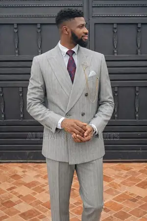 Executive Pinstripes Breasted Suits Available in Stock