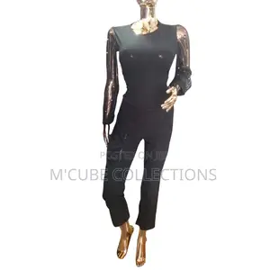 Elegant Black Long Sleeve Jumpsuit