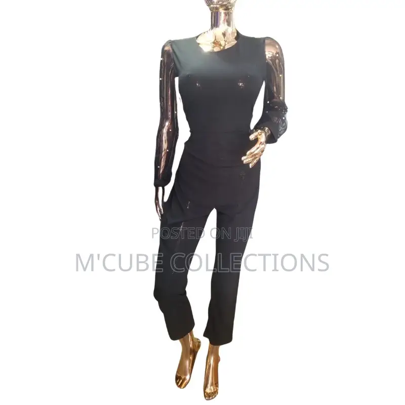 Elegant Black Long Sleeve Jumpsuit