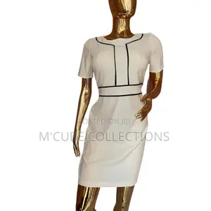 Classic Contrast Pencil Dress