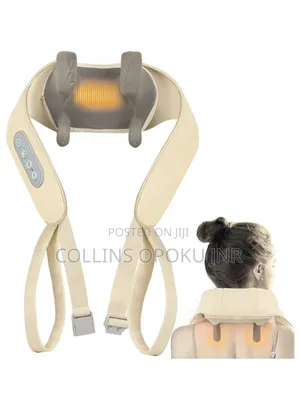 Rechargeable Neck Shoulder Massager With Heat Relax - White