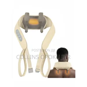 Rechargeable Neck Shoulder Massager With Heat Relax - White