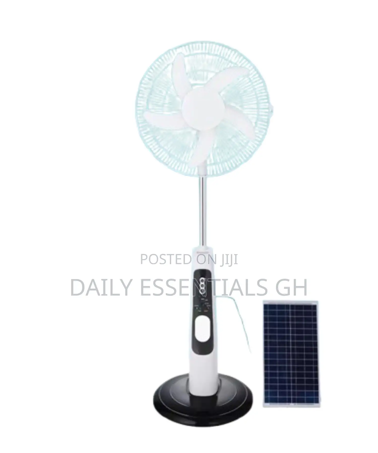 TNT Star 18 Inch Long Backup Rechargeable Pedestal Fan With Led Panel