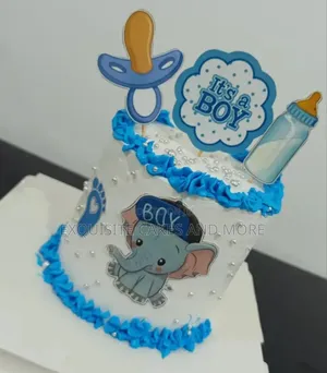 Welcome Baby Boy Blue Cake