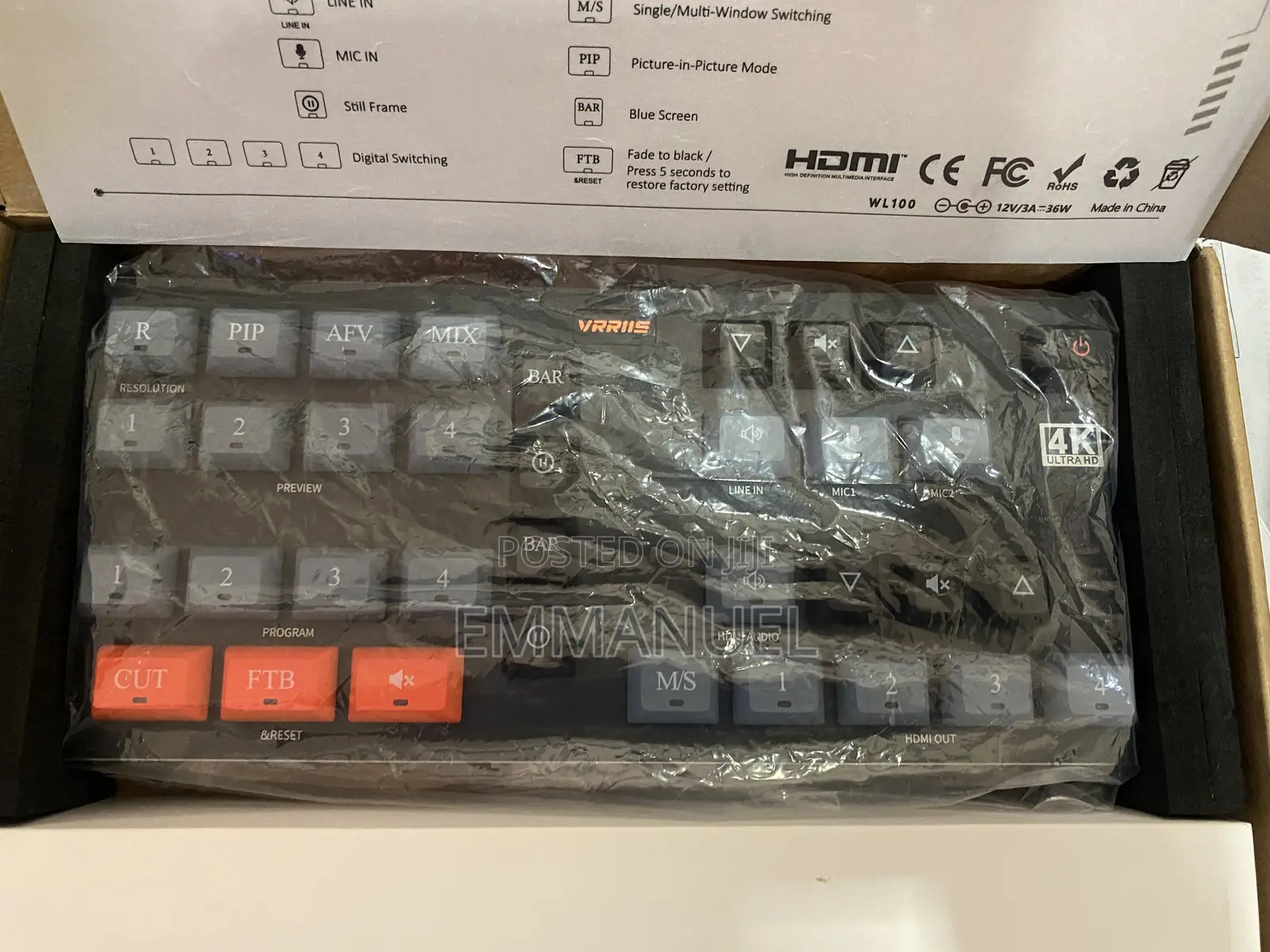 Vrriis Video Switcher Wl100