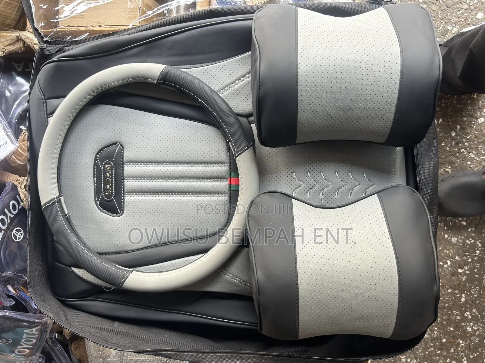4-d Black & Grey Seat Covers