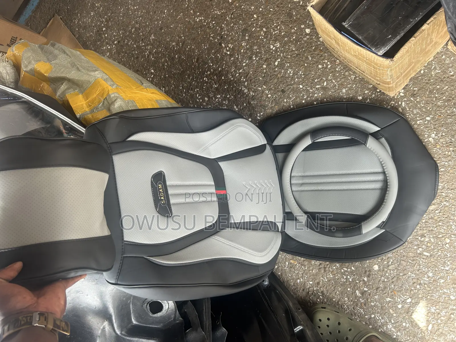 4-d Black & Grey Seat Covers