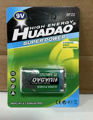 9v Battery, Huadao Super Power 9v Carbon Zinc Battery