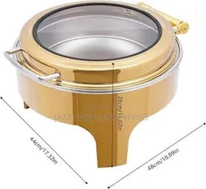Round Gold Chaffing Dish