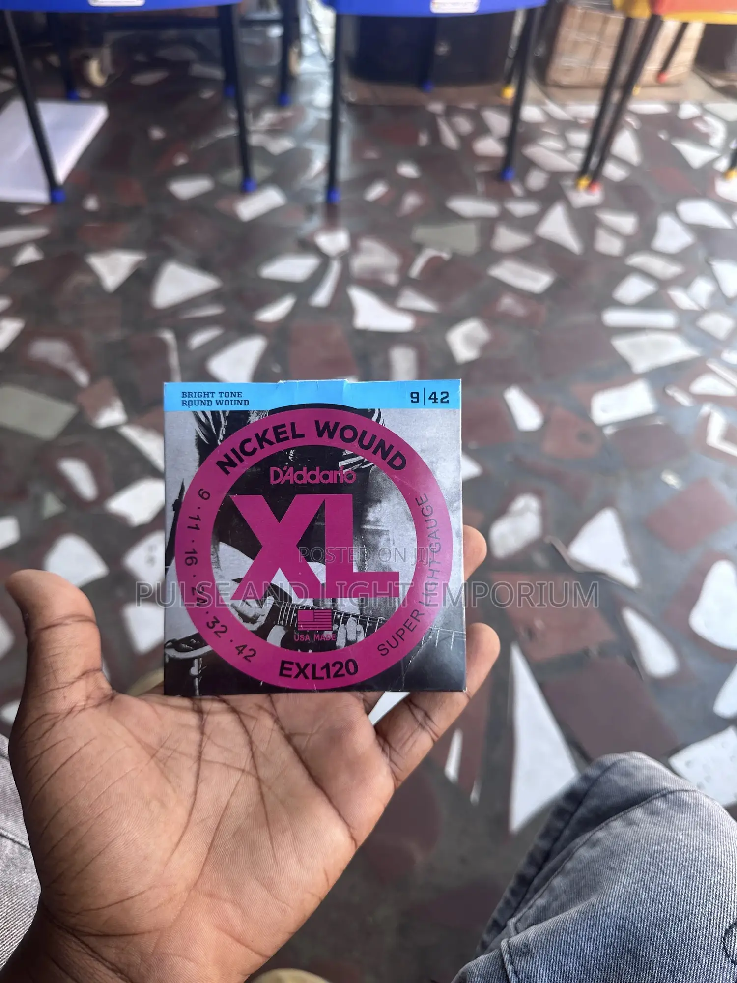 D'addario Exl120 Super Light Gauge Electric Guitar Strings.