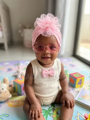 Baby Girl Hair Band Cap, Glasses and Hair Clip 6months to 2 Years