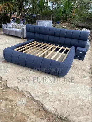 Slausser Oversized Double Bed Frame With One Side Drawer