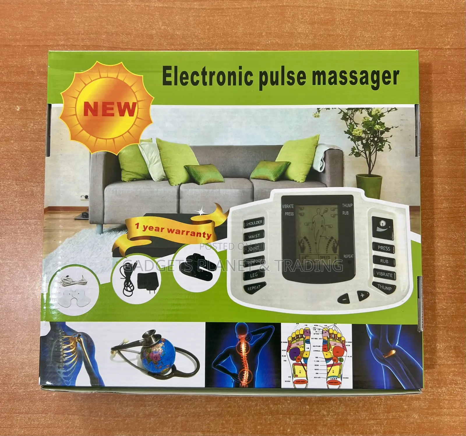 Electronic Pulse Massager + Foot Massager Slippers