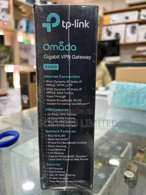 Tp-Link Omada Gigabit VPN Router Er-605 Integrated Into Omada