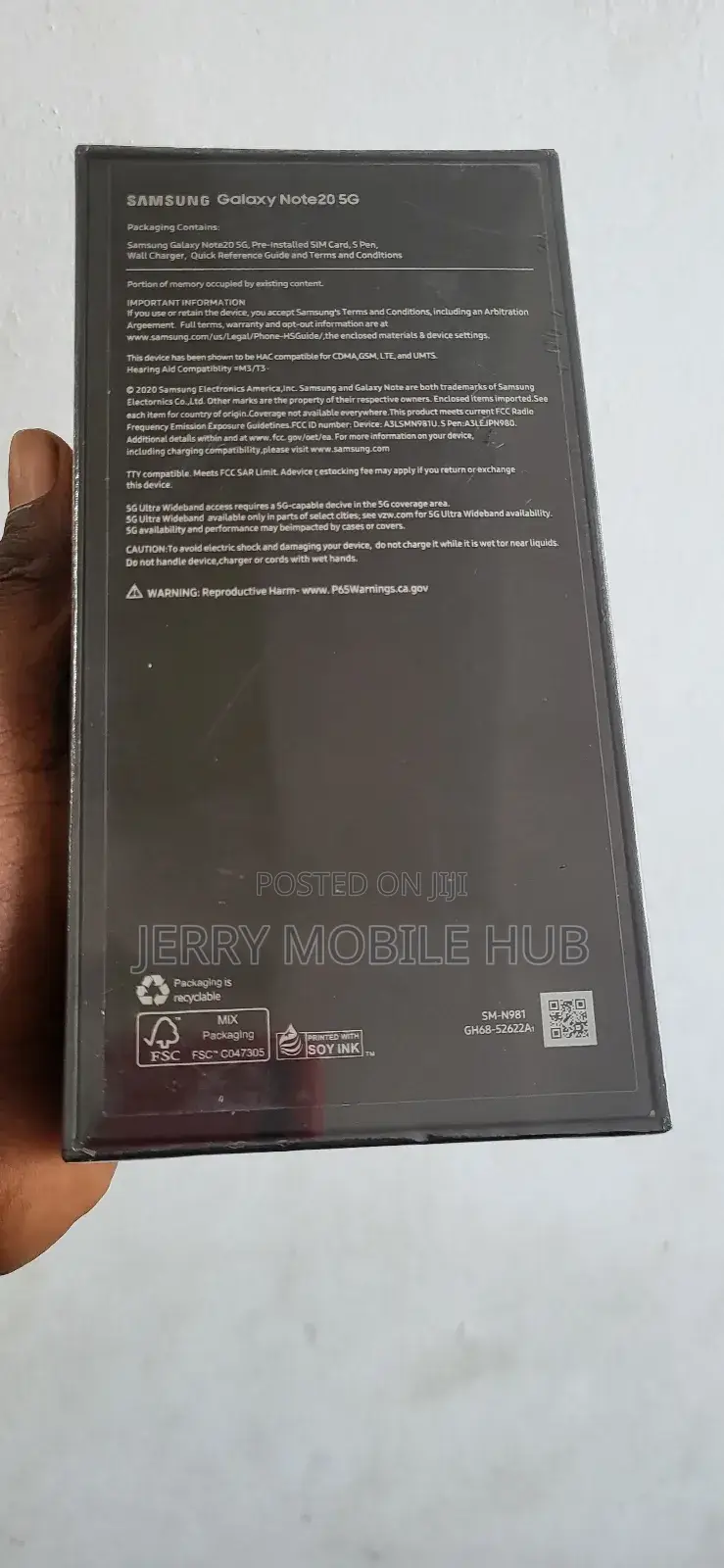 New Samsung Galaxy Note 20 5G 256 GB Black
