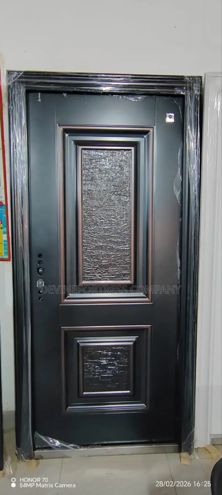 Anti Rust Security Door Single Paladin Gold Design