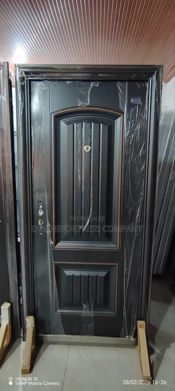 Anti Rust Security Door Single Paladin Gold Design