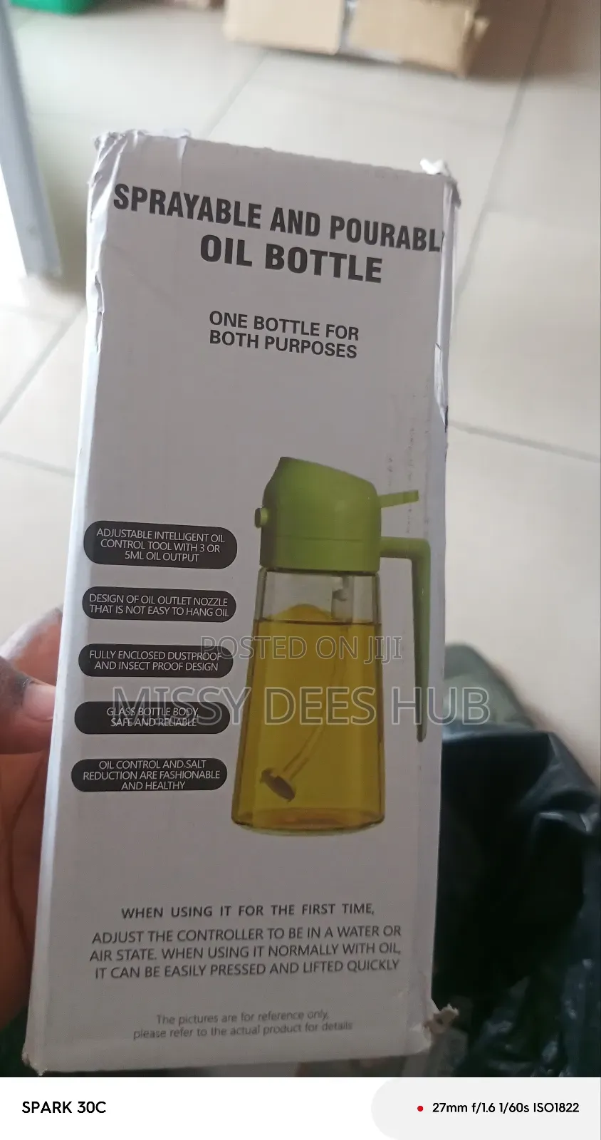 Sprayable And Pourable Oil Bottle
