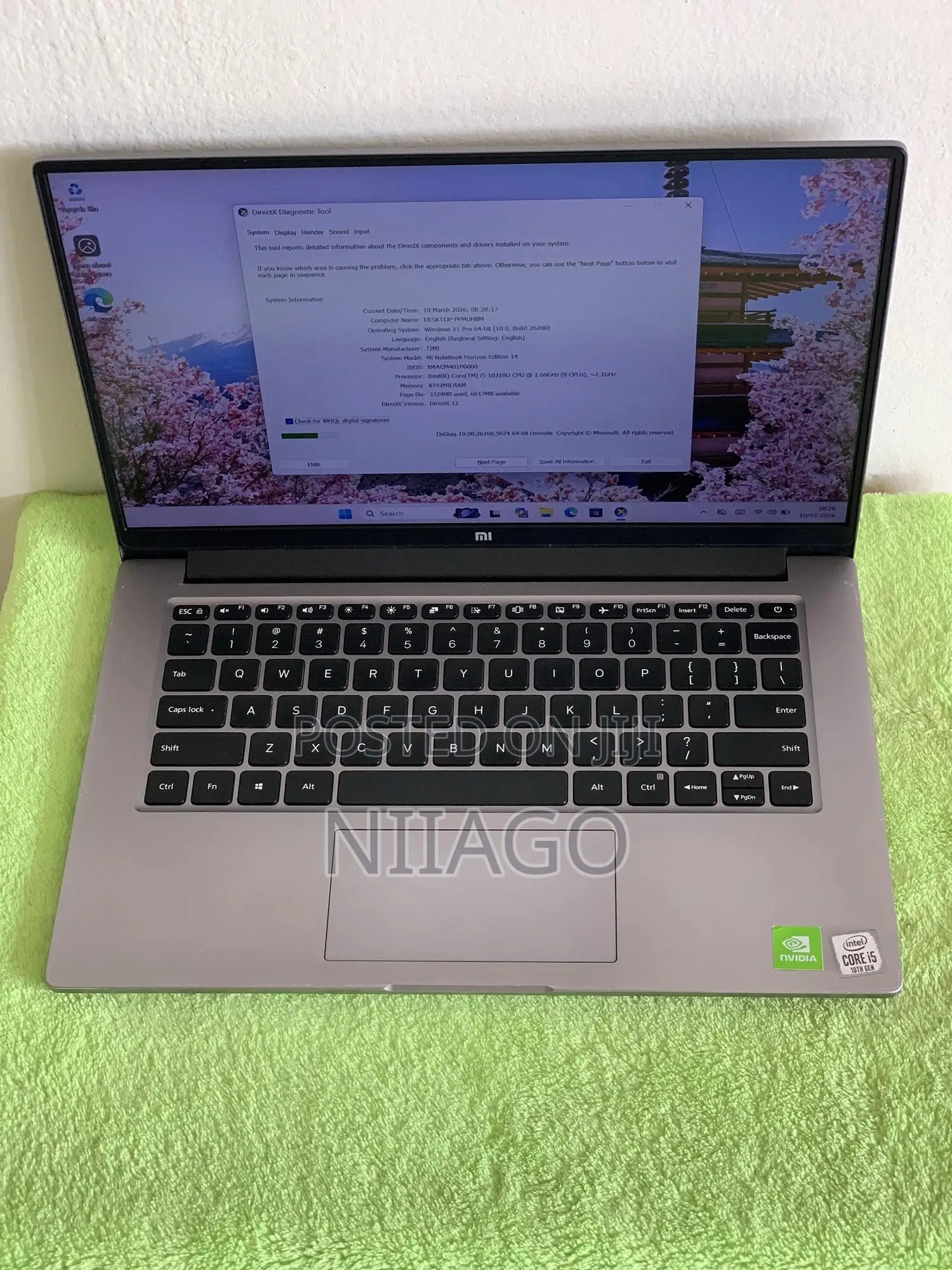 Laptop 8GB Intel Core i5 SSD 256GB