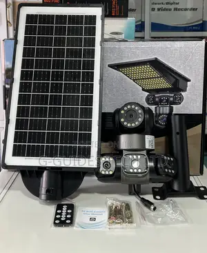 Aov 4g Solar-Powered Street Light Security Camera 4-Lens