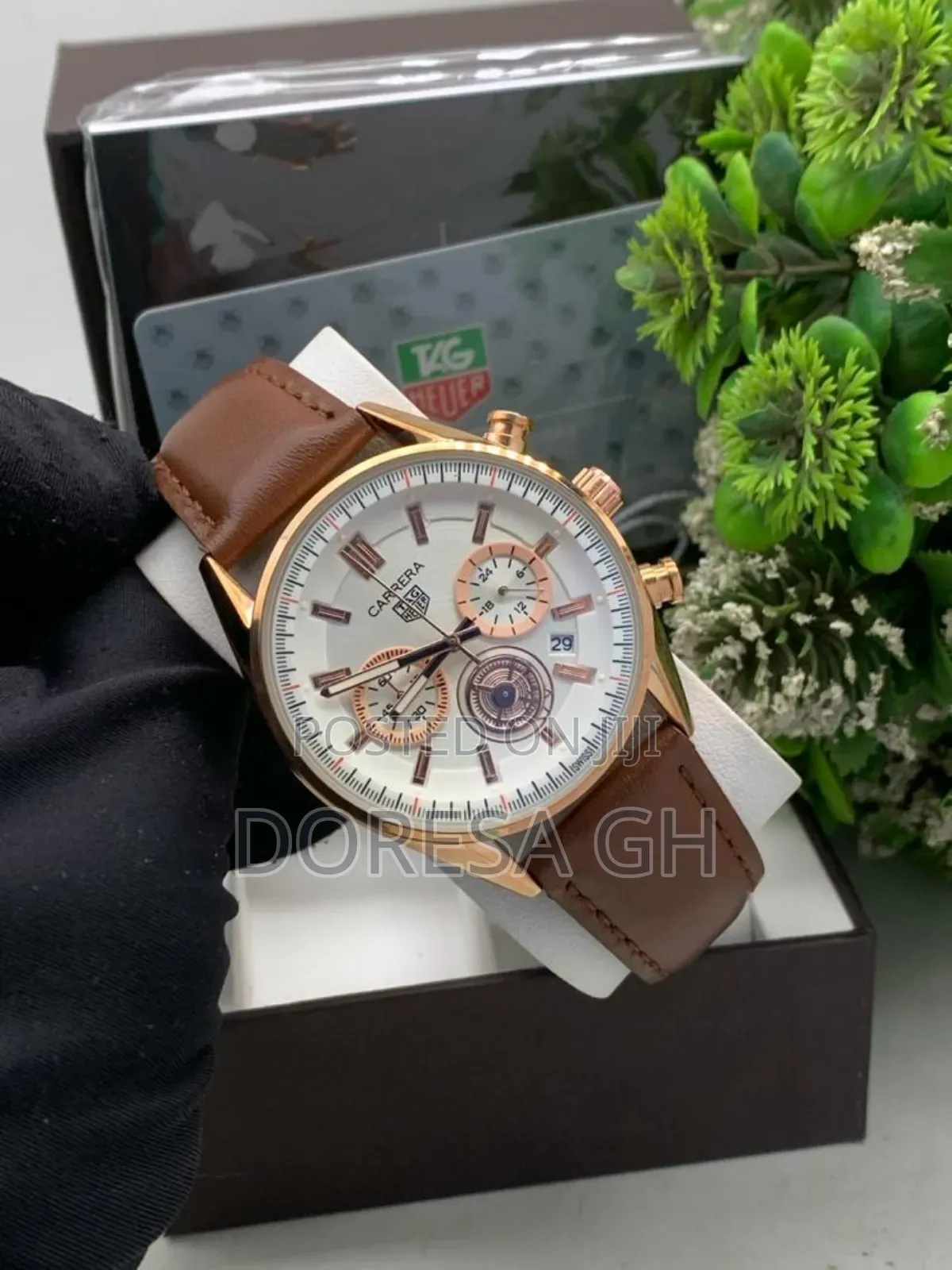 Tag Carrera Leather Watch for Men – Bold Everyday Chronograph Watch