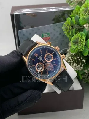 Tag Carrera Leather Watch for Men – Bold Everyday Chronograph Watch