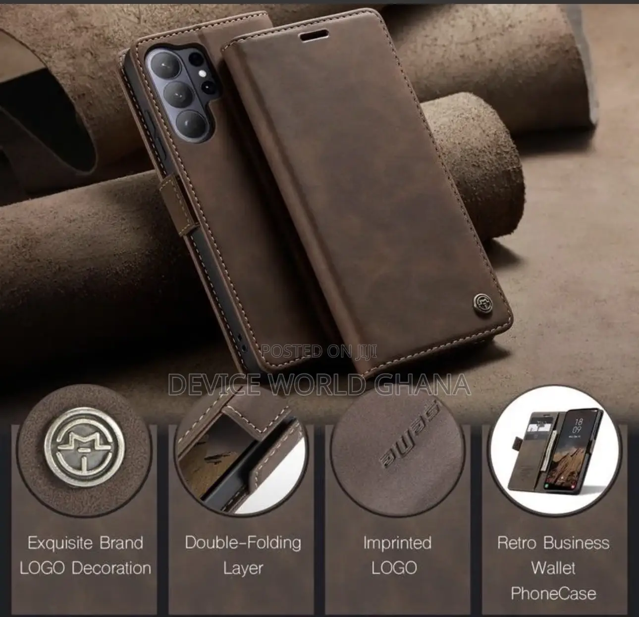 Case Me Retro Leather Flip Case for Samsung S26ultra S26+ S26