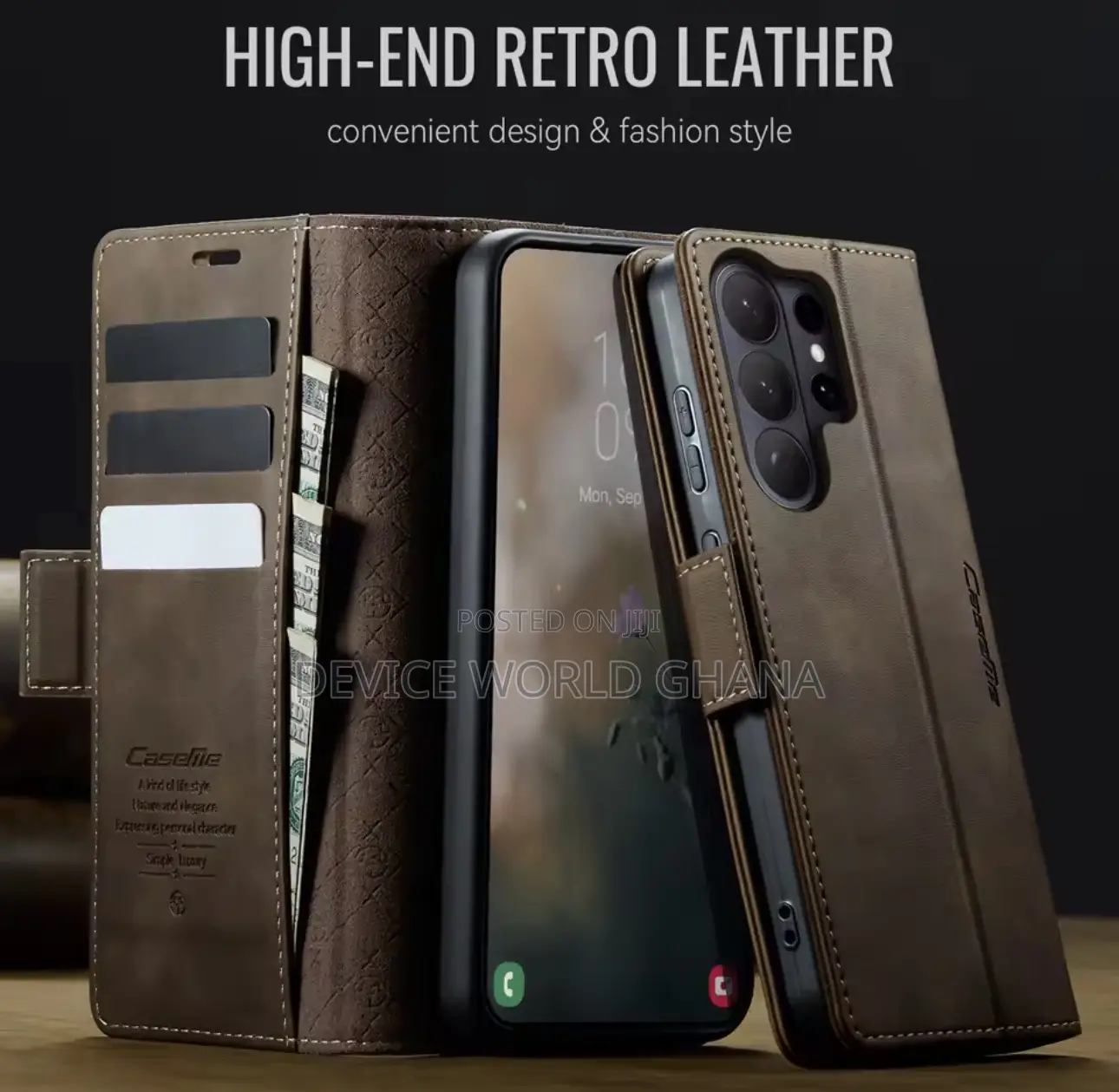 Case Me Retro Leather Flip Case for Samsung S26ultra S26+ S26
