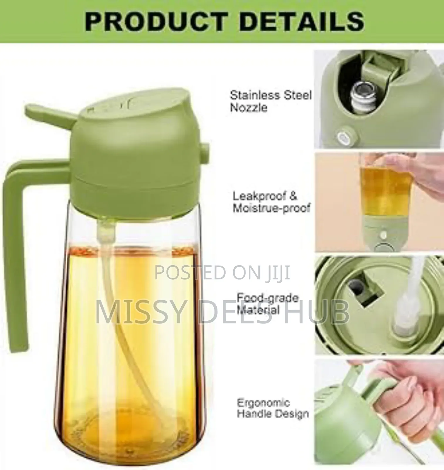 Sprayable And Pourable Oil Bottle