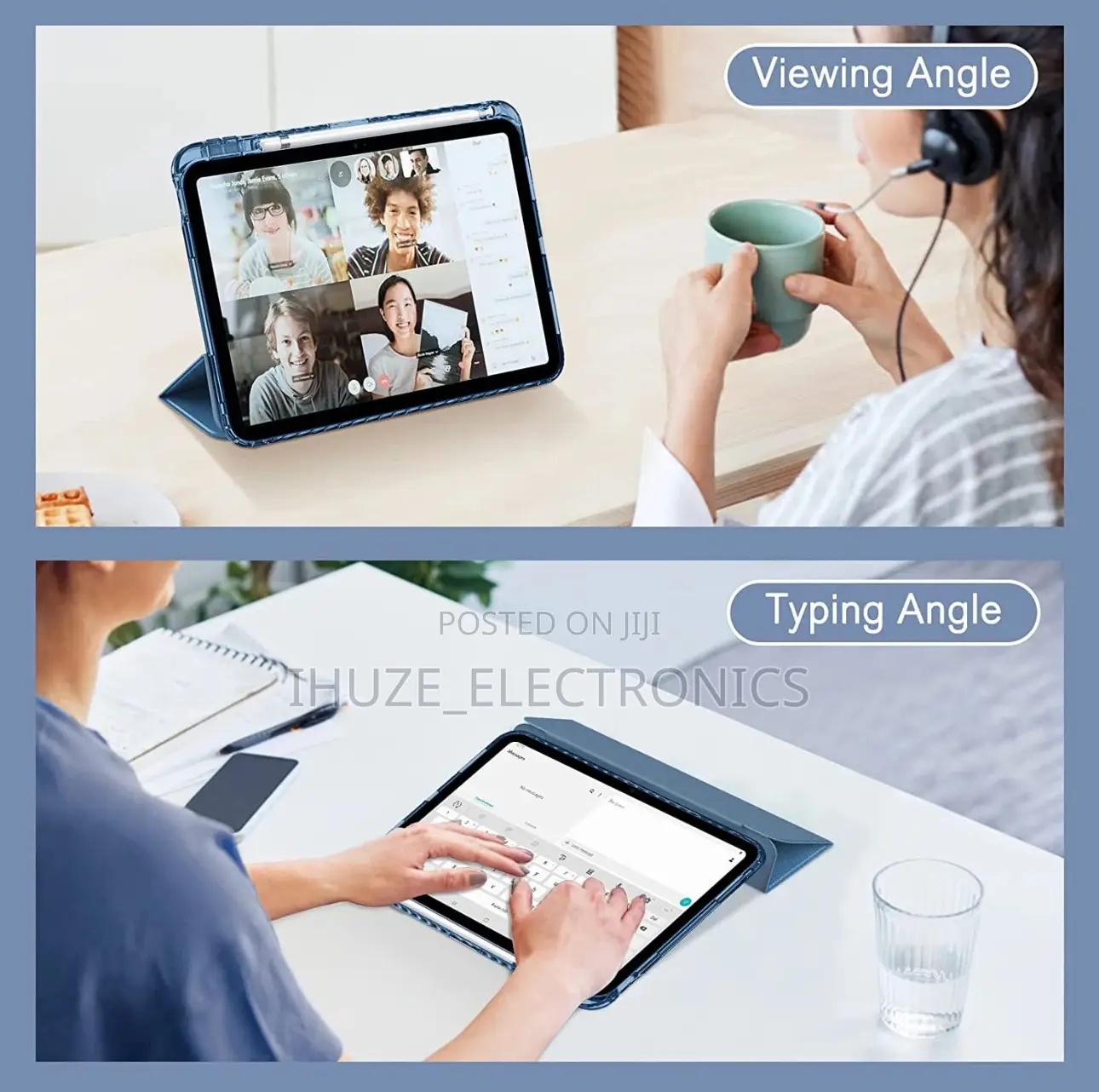iPad 10th Gen 10.9" and iPad A16 Cover With Pencil Holder