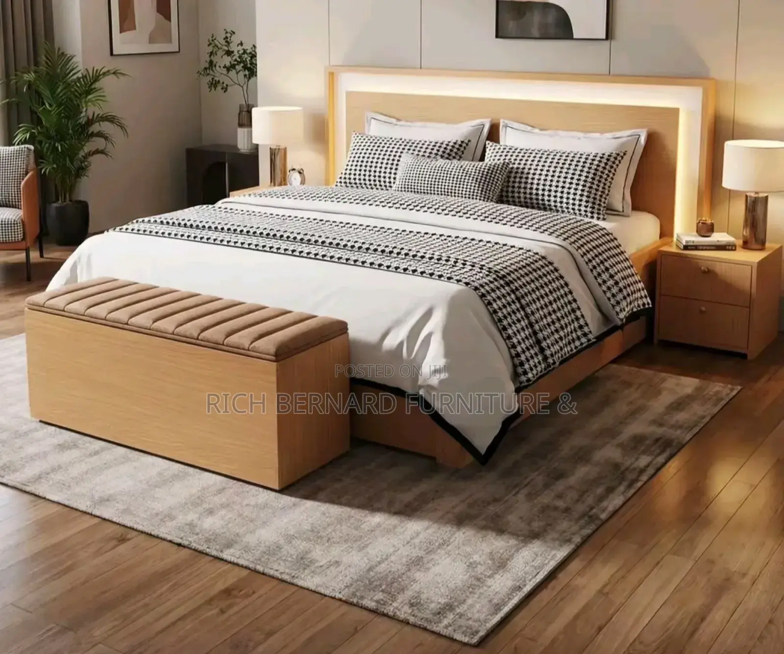 Laminated Queen Size Bed Frame