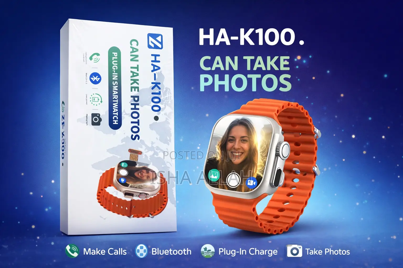 Simcard Smart Watch With Camera – Make Calls, Take Photos
