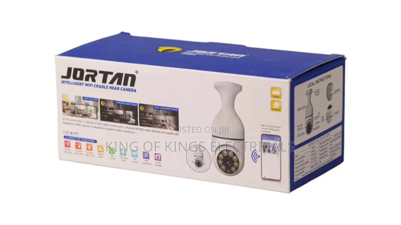 Jortan Intelligent Wifi Cradle Head Camera - White