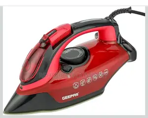 Geepas ' 3100w Ceramic Steam Iron, 350 Ml Capacity , Red And Blac