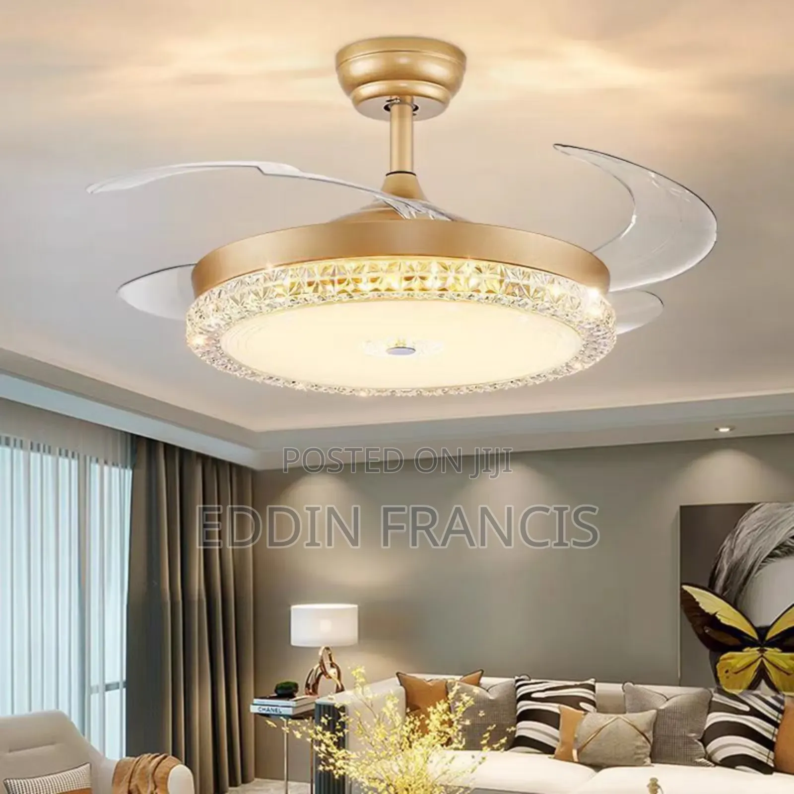 Stylish Crystal Celling Fan