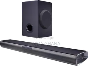Sleeky Black Lg Sqc1 Is a Compact Soundbar With a Wireless Subwoofer