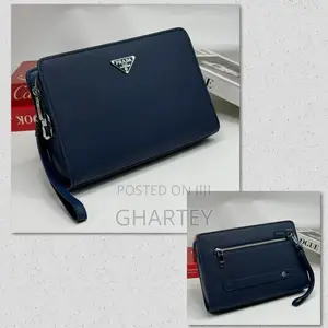 Prada Luxury Black Wrist Pouch – Sleek Style, Everyday Elegance