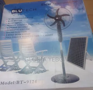 18" Rechargeable Solar Fan