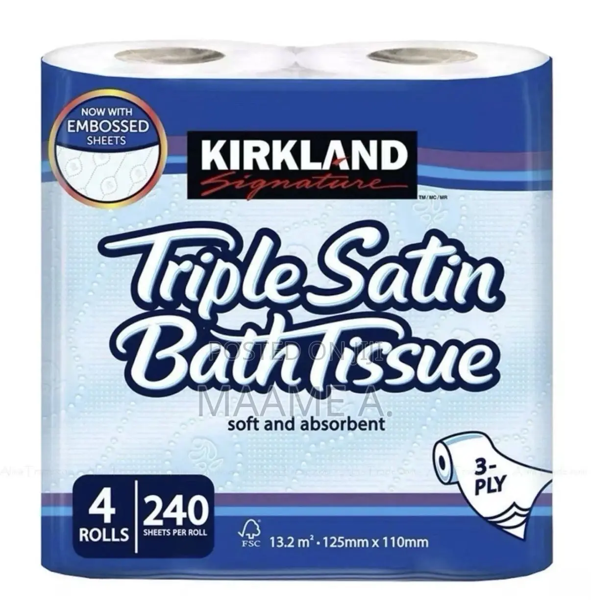 Kirkland Signature Triple Satin 3-Ply Toilet Tissue